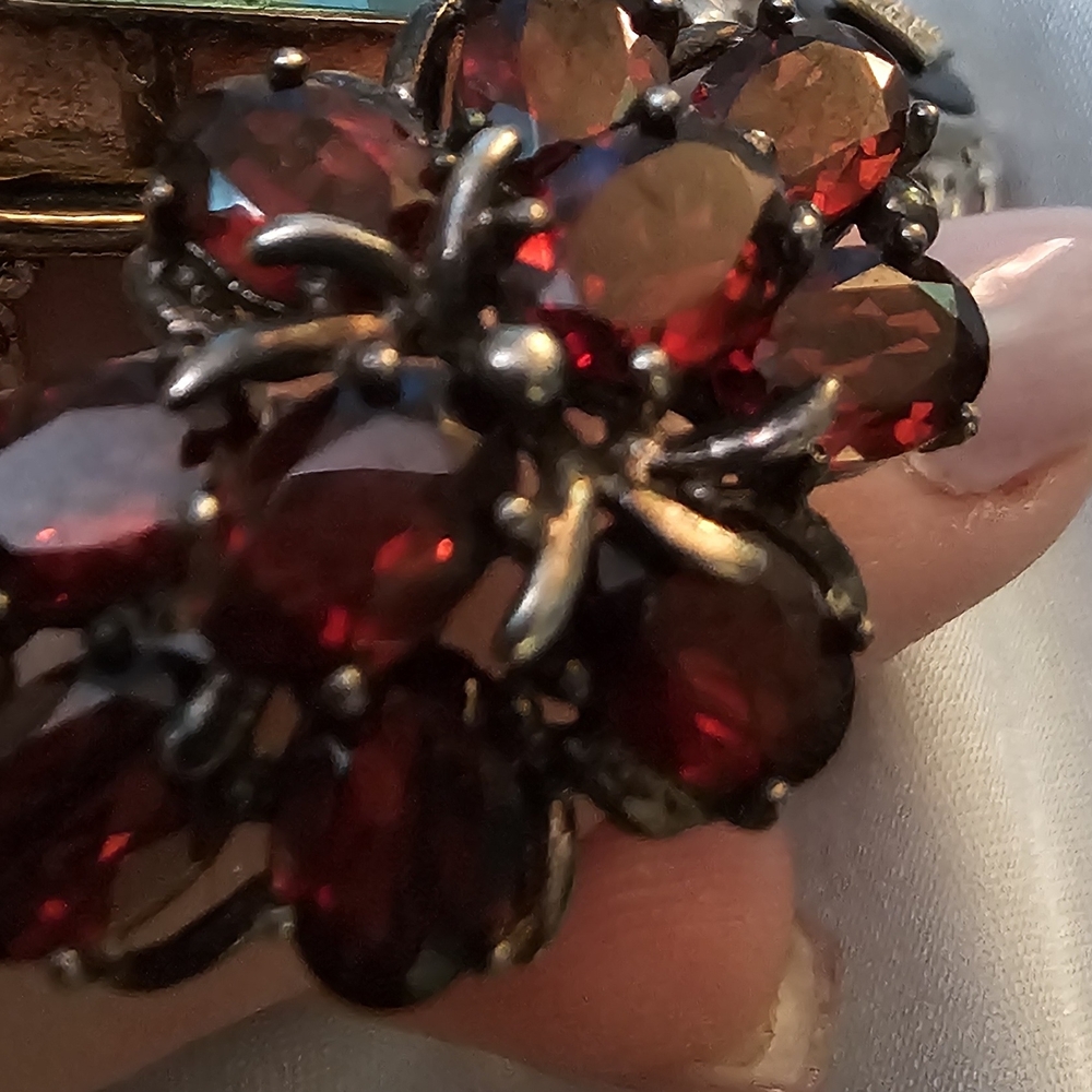 QVC Garnet and Silver Jewelry Set - Picture 2 of 7
